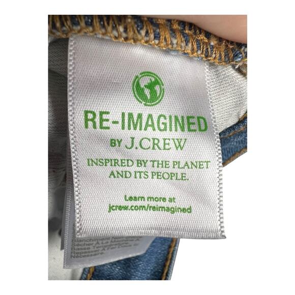 J.Crew Women's Jeans Size 27 Blue Vintage Slim Straight Raw Hem Mid Rise - Picture 5 of 7